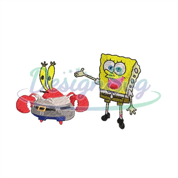 mr-krabs-and-spongebob-embroidery-png