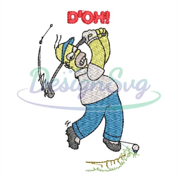 homer-simpsons-golfing-embroiderypng