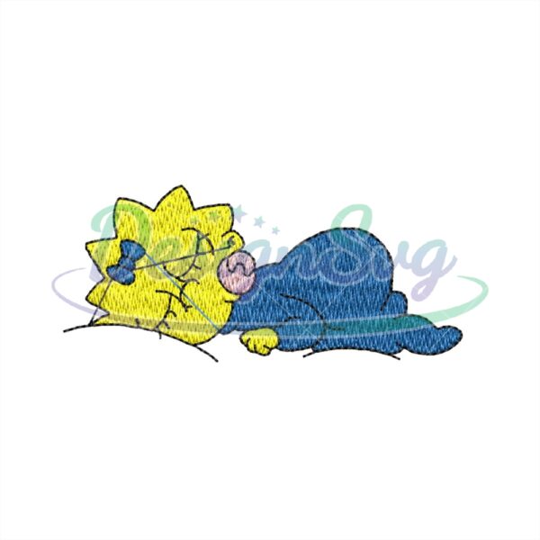sleeping-maggie-simpson-embroiderypng
