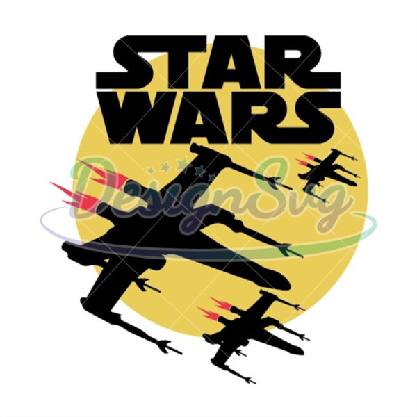 star-wars-xwing-fighter-starburst-logo-design-svg