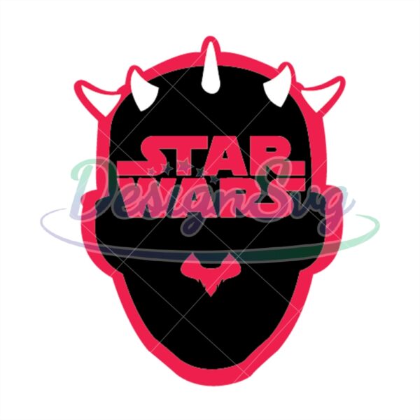 red-black-star-wars-logo-dracusor-darth-maul-head-svg