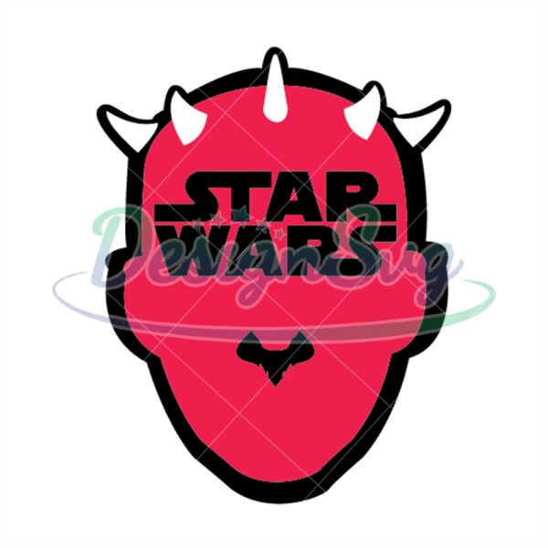 black-red-star-wars-logo-dracusor-darth-maul-head-svg