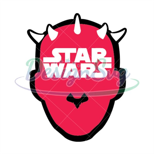 white-red-star-wars-logo-dracusor-darth-maul-head-svg