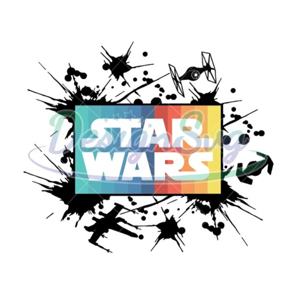 machine-spaceship-star-wars-movie-rainbow-logo-svg