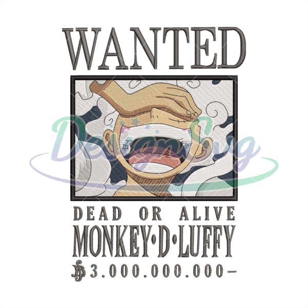 one-piece-monkey-d-luffy-wanted-poster-embroidery-file