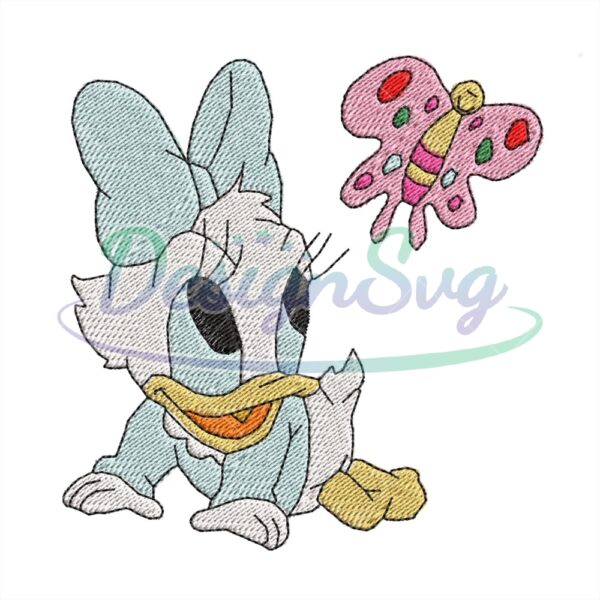 Cute Baby Daisy Duck Embroidery Design