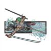 Roronoa Zoro Rectangle Embroidery Design