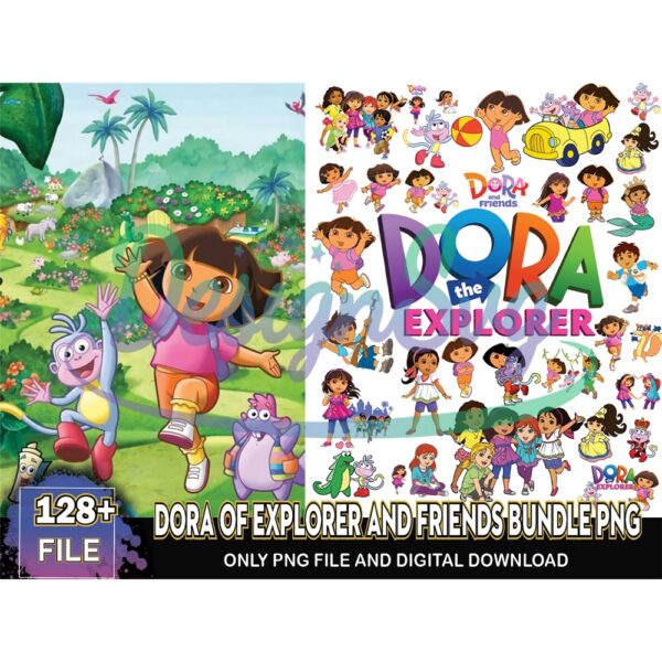 128-files-dora-of-explorer-and-friends-bundle-png