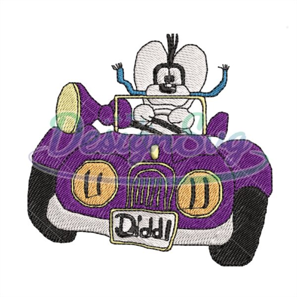 cartoon-mouse-diddl-purple-car-embroidery