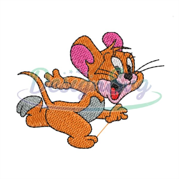 jerry-mouse-running-embroidery
