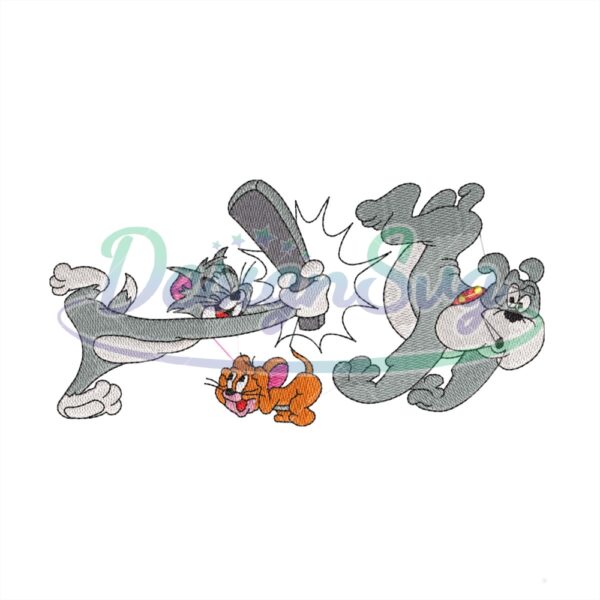 disney-friends-war-tom-and-jerry-embroidery