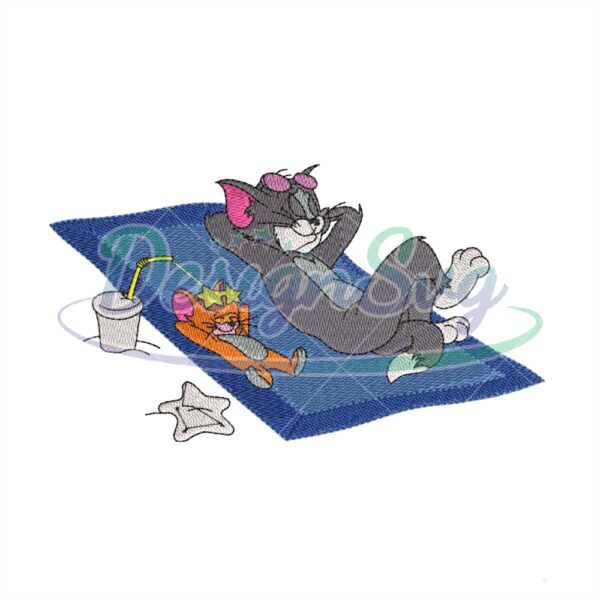 beach-time-tom-and-jerry-embroidery