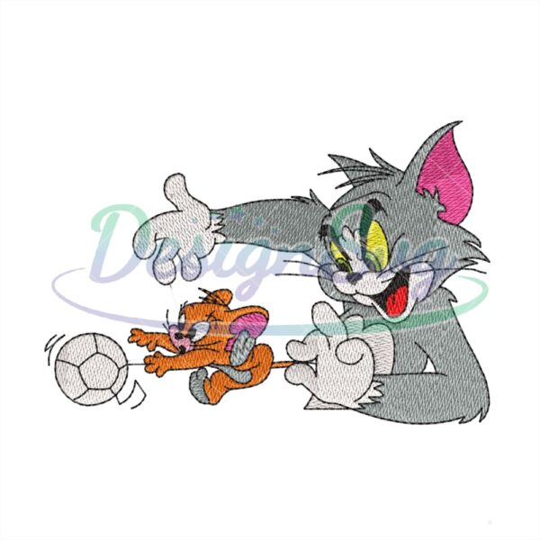 tom-and-jerry-football-embroidery