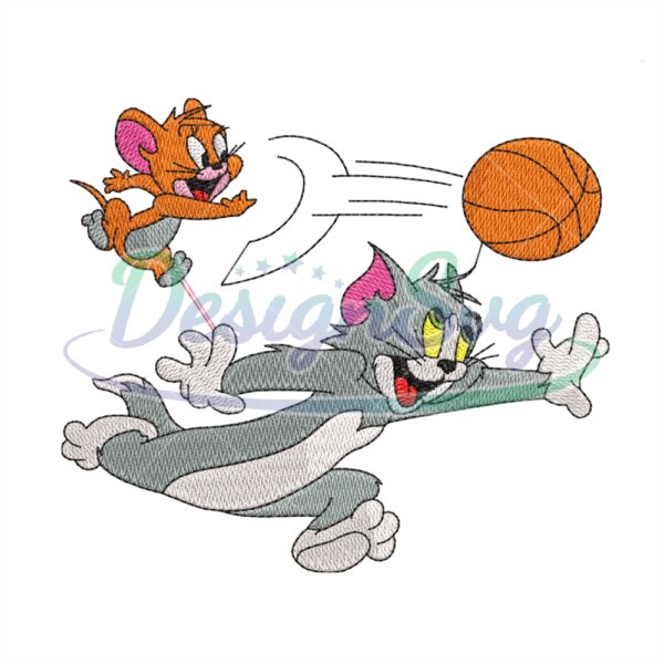 tom-and-jerry-basketball-embroidery