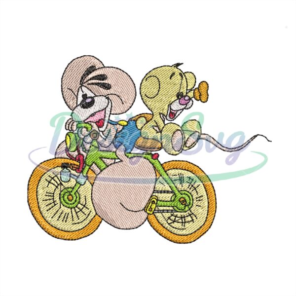 diddl-mouse-friends-bicycle-embroidery