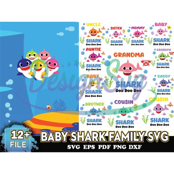 12-baby-shark-family-svg-cute-shark-svg-shark-shirt-svg