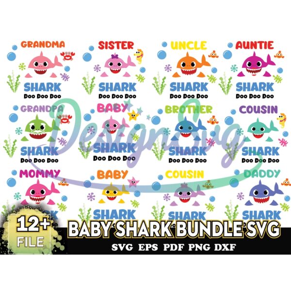 12-baby-shark-bundle-svg-cute-shark-svg-daddy-svg