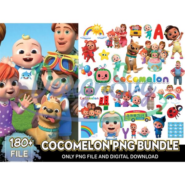 180 Files Cocomelon Png Bundle