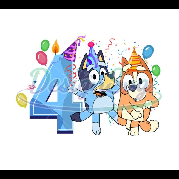 bluey-and-bingo-happy-fourth-birthday-png