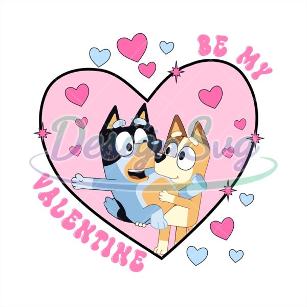 bluey-family-be-my-valentine-png