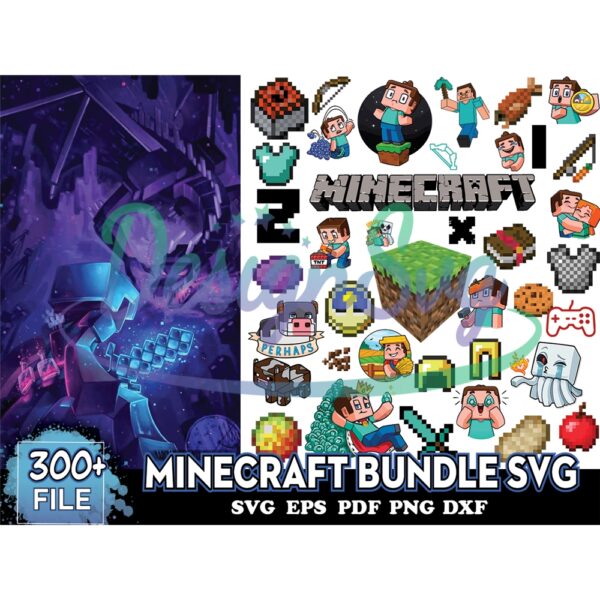 300-minecraft-bundle-svg-minecraft-svg-game-svg