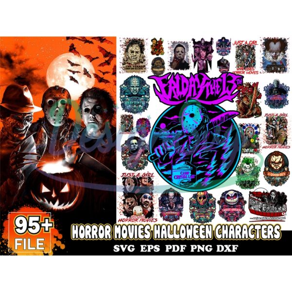 95 Horror Movies Characters Bundle Png