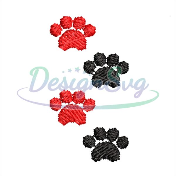 red-and-black-puppy-paws-embroidery-png
