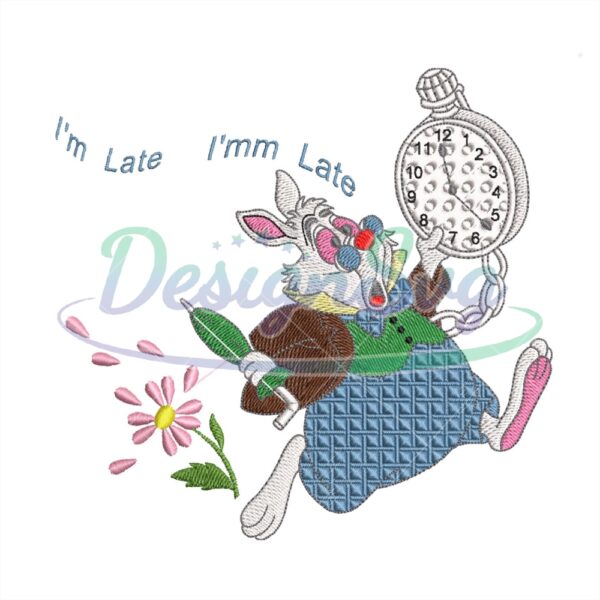 im-late-alice-white-rabbit-clock-embroidery-png