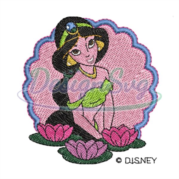 lotus-princess-jasmine-embroidery-png