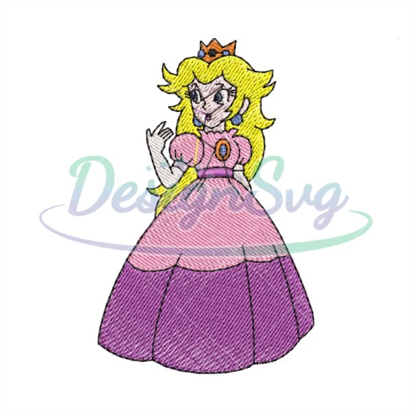 young-princess-peach-embroidery-png
