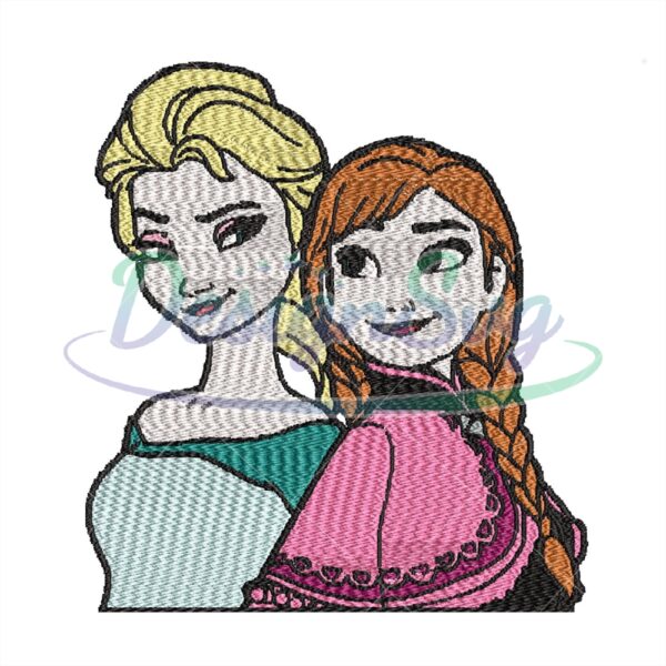 Disney Frozen Elsa And Anna Embroidery