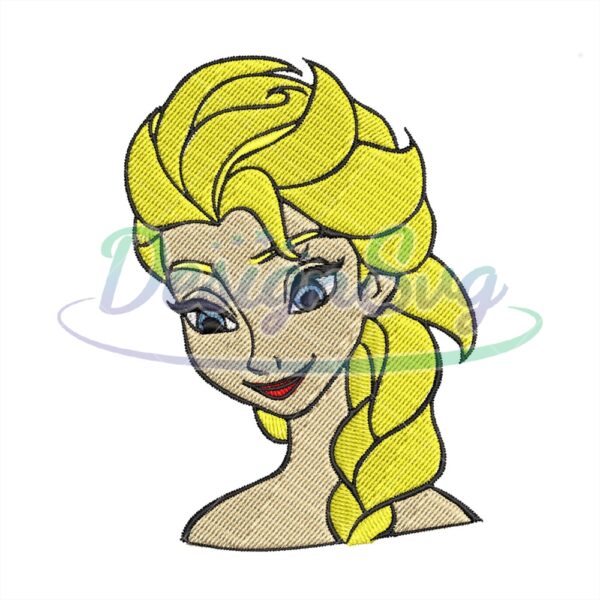 Frozen Princess Elsa Head Embroidery File