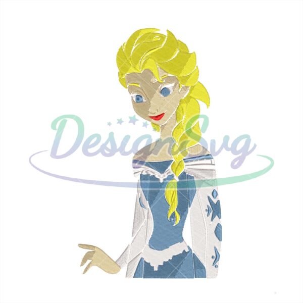 Princess Elsa Glitter Design Embroidery