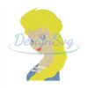 Blonde Frozen Elsa Embroidery Design