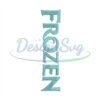 Blue Logo Disney Frozen Vertical Embroidery