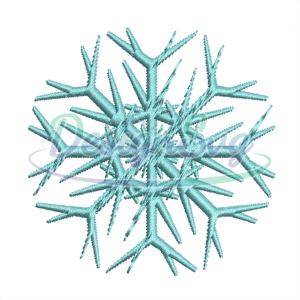 Inflated Snowflake Embroidery Design