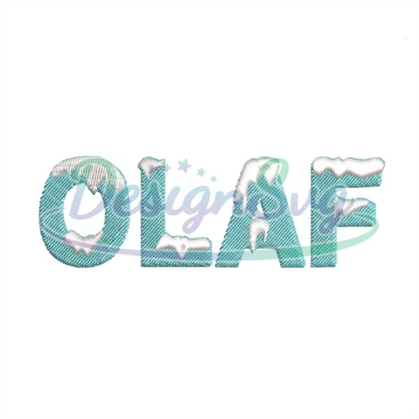 Olaf Logo Frozen Embroidery Design