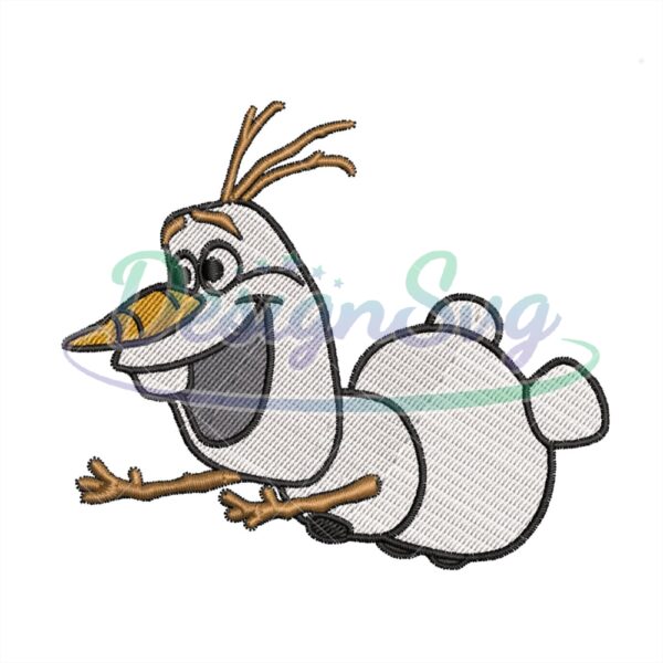 Snowman Olaf Sliding Embroidery Design