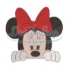 Minnie Mouse Head Embroidery Logo Design