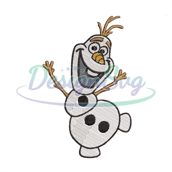 Funny Snowman Olaf Embroidery Design