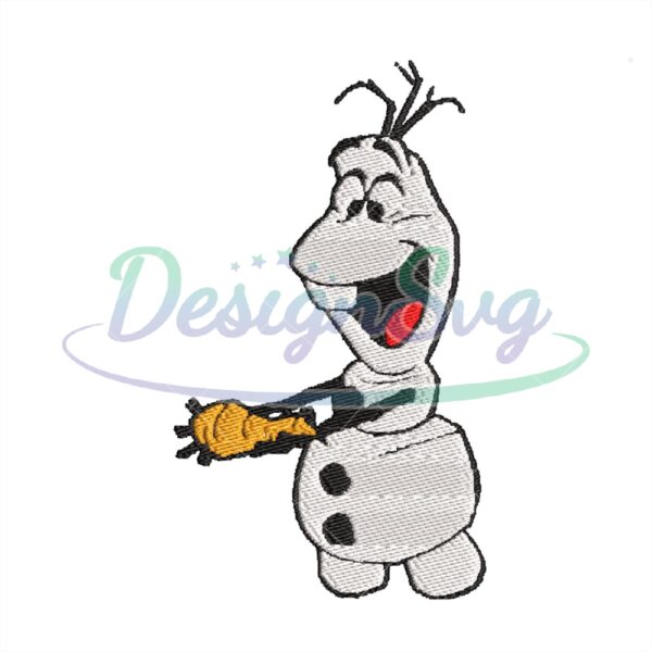 Snowman Olaf Nose Embroidery Design