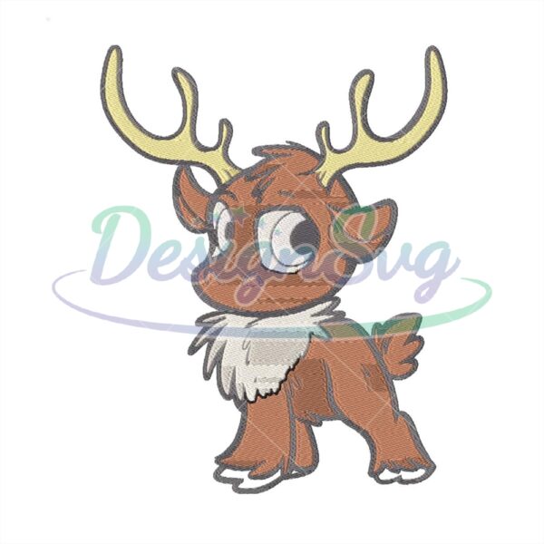 Chibi Sven Reindeer Frozen Embroidery File