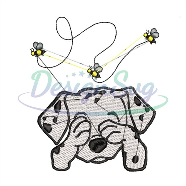 dalmatian-puppy-be-ware-of-bee-embroidery-png
