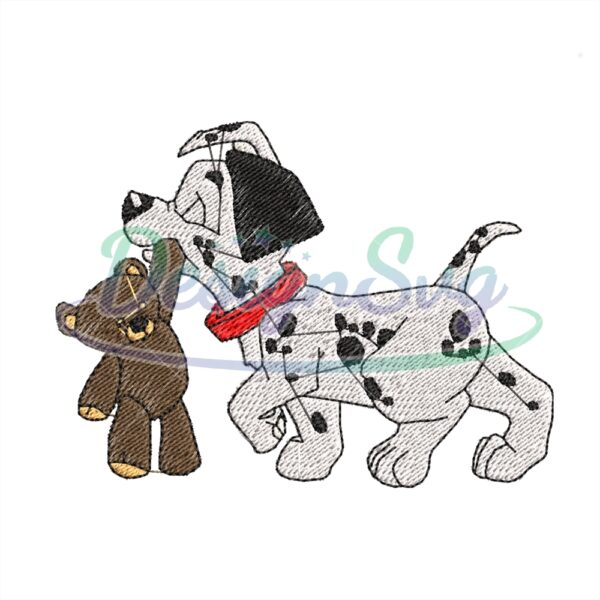 dalmatian-puppy-and-bear-embroidery-png