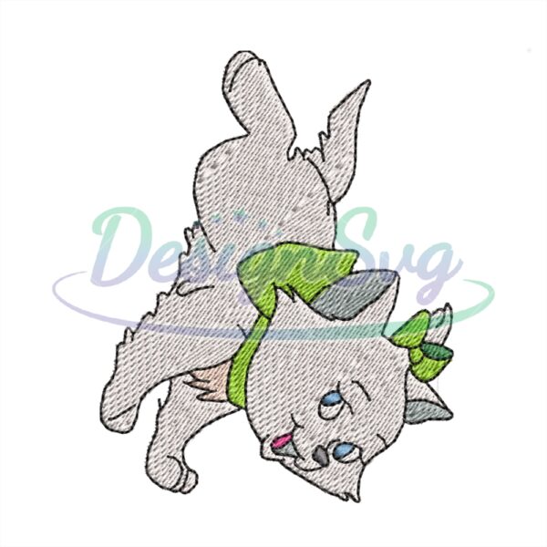 green-bow-aristocats-marie-embroidery-png