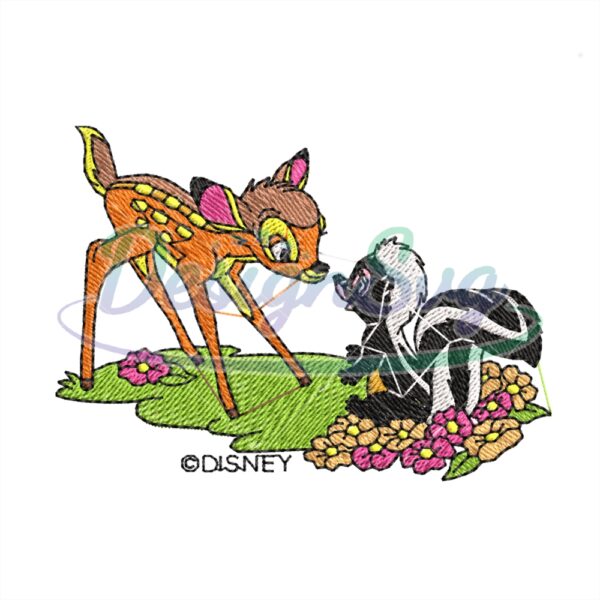 bambi-and-friend-flower-embroidery-png