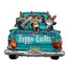 Happy Easter Day Farm Animals Truck Back PNG