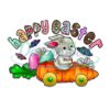 Happy Easter Day Bunny Carrot Car Funny PNG
