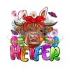 Happy Easter Day Heifer Bunny Ears Cow PNG