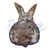 Happy Easter Leopard Print Bunny Back PNG